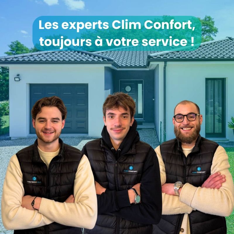 Équipe Clim Confort installateur PAC air eau Lyon